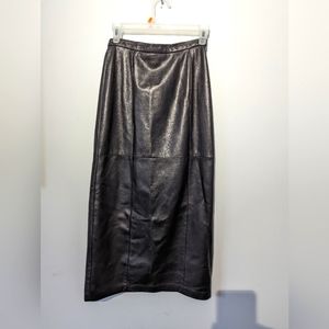 Long lether skirt
